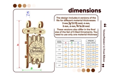 Laser Cut Christmas Sled Bundle - SVG File, Vector Template Product Image 3