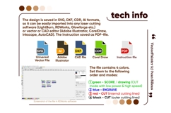 Laser Cut Christmas Sled Bundle - SVG File, Vector Template Product Image 9