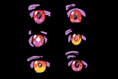 Set of anime eyes collection illustration graphic Product Image 2