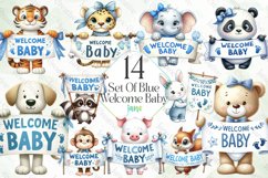 Set Of Blue Welcome Baby Sublimation Product Image 1