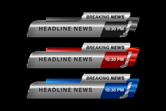 Set of bundles different color breaking news modern lower th Product Image 2