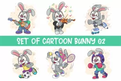 Cartoon Bunny Image_02. T-Shirt. Product Image 1