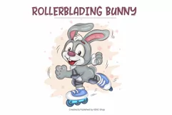 Cartoon Bunny Image_03. T-Shirt. Product Image 9