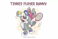 Cartoon Bunny Image_03. T-Shirt. Product Image 13