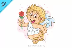 Cartoon Cupid 02. Clipart. Product Image 4