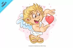 Cartoon Cupid 02. Clipart. Product Image 5