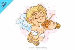 Cartoon Cupid 02. Clipart. Product Image 7