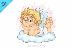 Cartoon Cupid 02. Clipart. Product Image 2