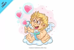 Cartoon Cupid 02. Clipart. Product Image 3