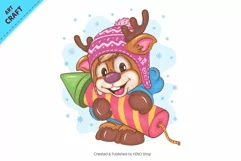 Cartoon Deers 03. Clipart. Product Image 2