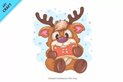 Cartoon Deers 03. Clipart. Product Image 4