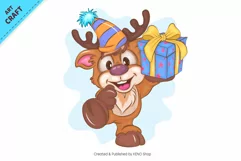 Cartoon Deers 02. Clipart. Product Image 7