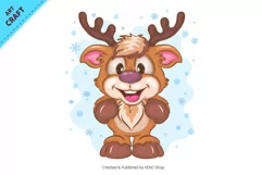 Cartoon Deers 03. Clipart. Product Image 8
