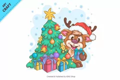 Cartoon Deers 03. Clipart. Product Image 9