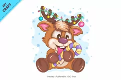 Cartoon Deers 03. Clipart. Product Image 10