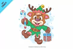 Cartoon Deers 03. Clipart. Product Image 12