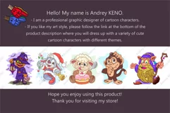 Cartoon Dragons 03. Fantasy clipart. Product Image 7