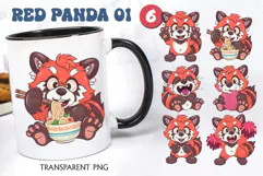 Red Pandas 01. Animal Art. Product Image 2