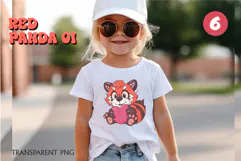 Red Pandas 01. Animal Art. Product Image 3