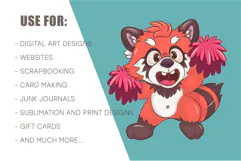 Red Pandas 01. Animal Art. Product Image 4