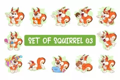 Cartoon Squirrels 03. Crafting, Sublimation. Product Image 1