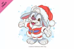 Christmas Bunnies 01. Clipart. Product Image 2
