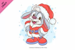 Christmas Bunnies 01. Clipart. Product Image 4