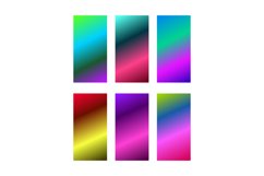 Set of colorful gradient background screen minimal isolated Product Image 1