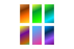 Set of colorful gradient background screen minimal vector Product Image 1