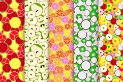 Colorful seamless fruits backgrounds Product Image 1