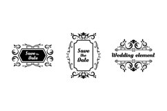 Set of decorative vintage wedding frame set concept Product Image 1