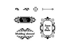 Set of decorative vintage wedding set design Product Image 1