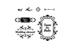 Set of decorative vintage wedding set element Product Image 1