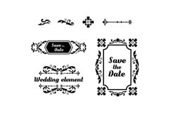 Set of decorative vintage wedding set ornament Product Image 1