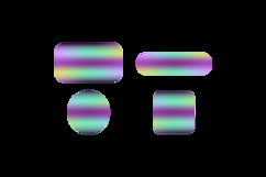 Set of different blurred gradient button shape concept Product Image 2