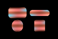 Set of different blurred gradient button shape design Product Image 2