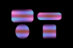 Set of different blurred gradient button shape graphic Product Image 2