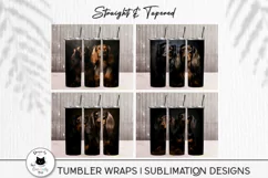 dachshund tumbler wraps shown on tumblers