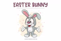 Cartoon Bunny Image_03. T-Shirt. Product Image 2