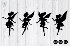 Fairy Girl SVG, Fairy Silhouette SVG, Butterfly Wing Fairy Product Image 1