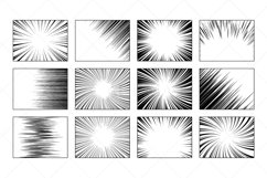 Set of frames for black manga book Product Image 1