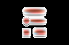 Set of Glassmorphism blur button icon shape element concept Product Image 2