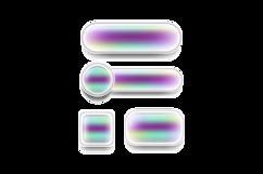 Set of Glassmorphism blur button icon shape element design Product Image 2