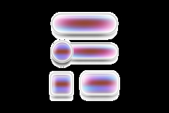 Set of Glassmorphism blur button icon shape element interfac Product Image 2