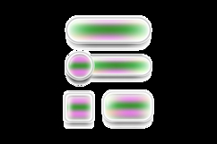 Set of Glassmorphism blur button icon shape element vector Product Image 2