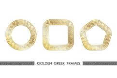 Set of golden Greek decorative frames. EPS, PNG, JPG Product Image 1