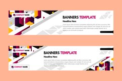 Set of modern geometric banner template Product Image 1