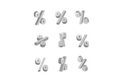Set of percentage 3d design collection Product Image 1