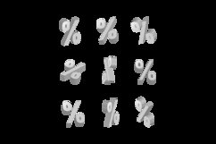 Set of percentage 3d design collection Product Image 2