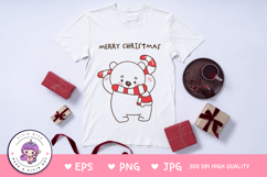 Set of Cute Polar bears Christmas animal kawaii clipart png Product Image 3